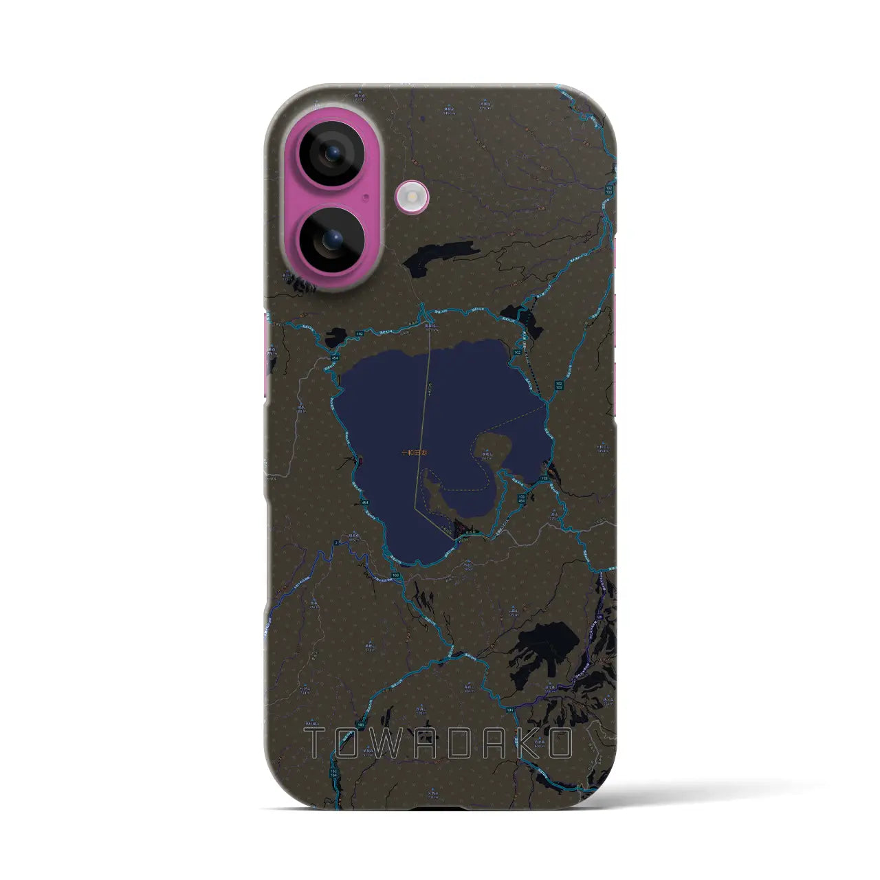 【十和田湖(青森県)】地図柄iPhoneケース(バックカバータイプ)