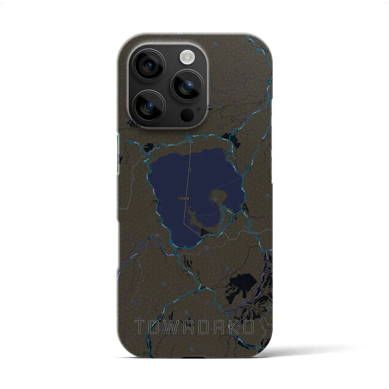 【十和田湖(青森県)】地図柄iPhoneケース(バックカバータイプ)