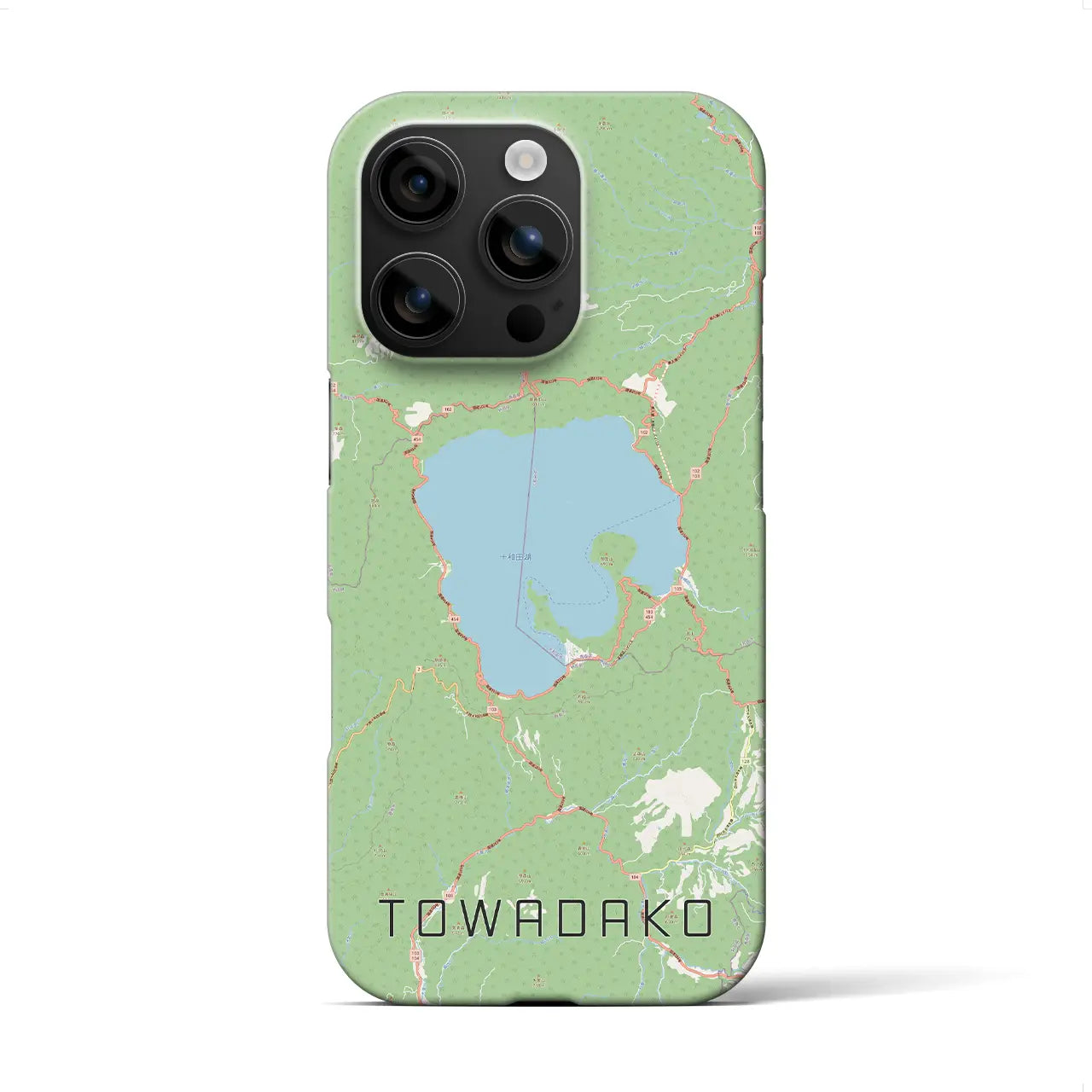 【十和田湖(青森県)】地図柄iPhoneケース(バックカバータイプ)