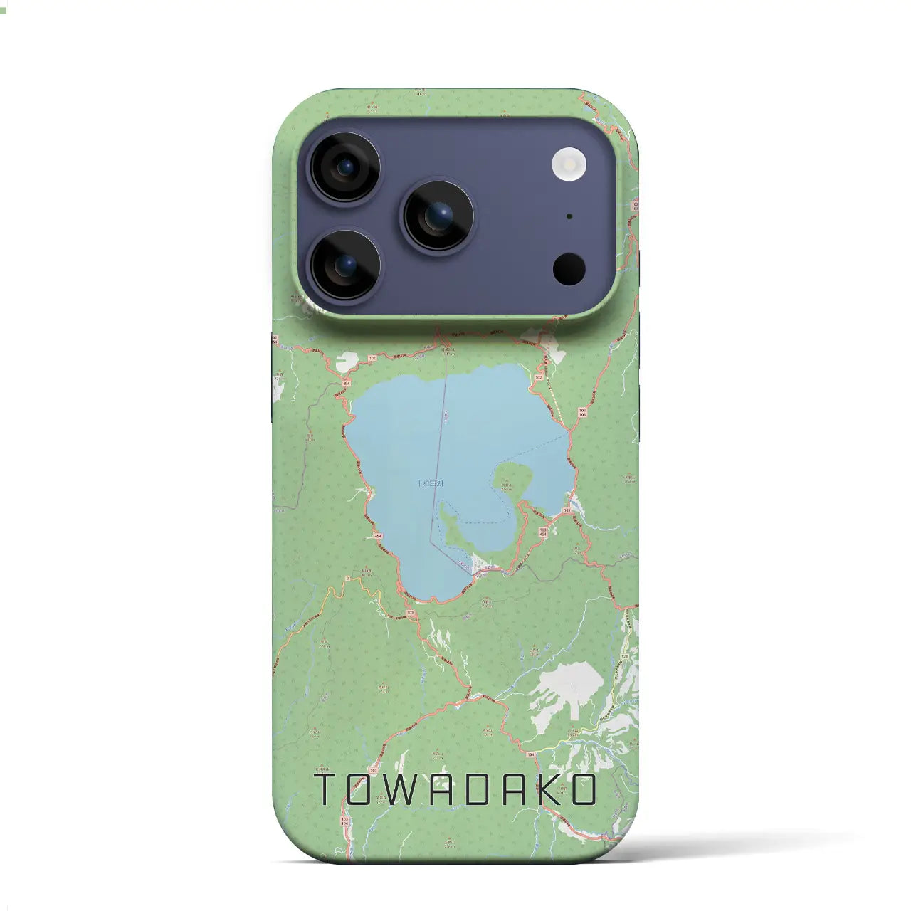 【十和田湖(青森県)】地図柄iPhoneケース(バックカバータイプ)