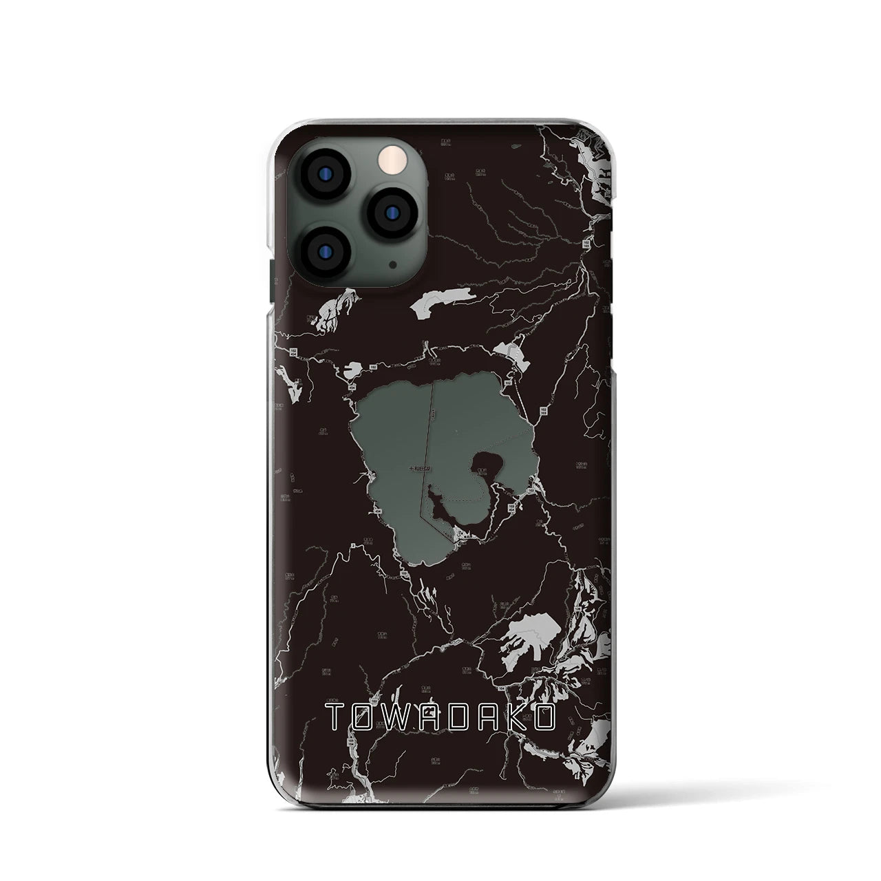 【十和田湖(青森県)】地図柄iPhoneケース(クリアタイプ)