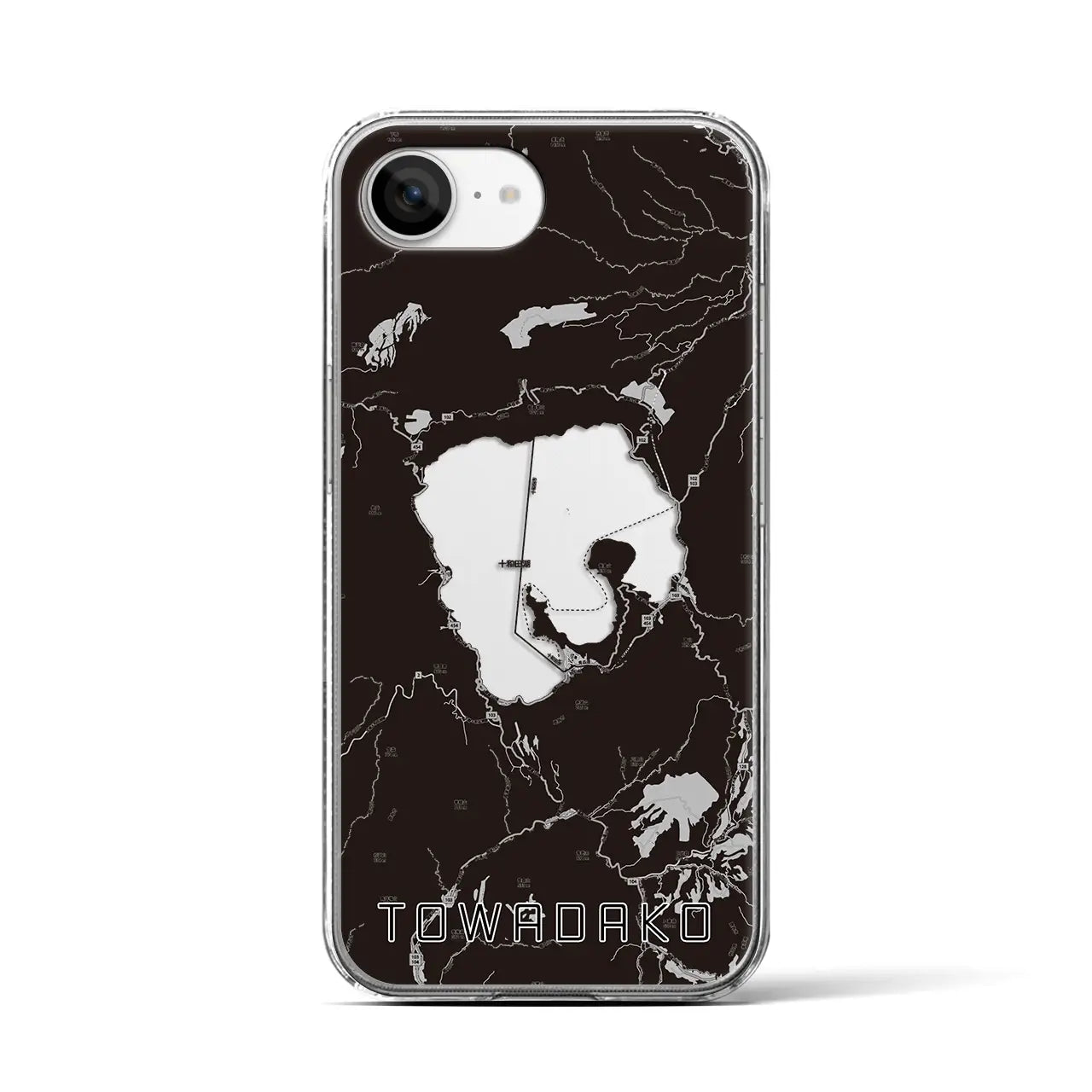 【十和田湖(青森県)】地図柄iPhoneケース(クリアタイプ)