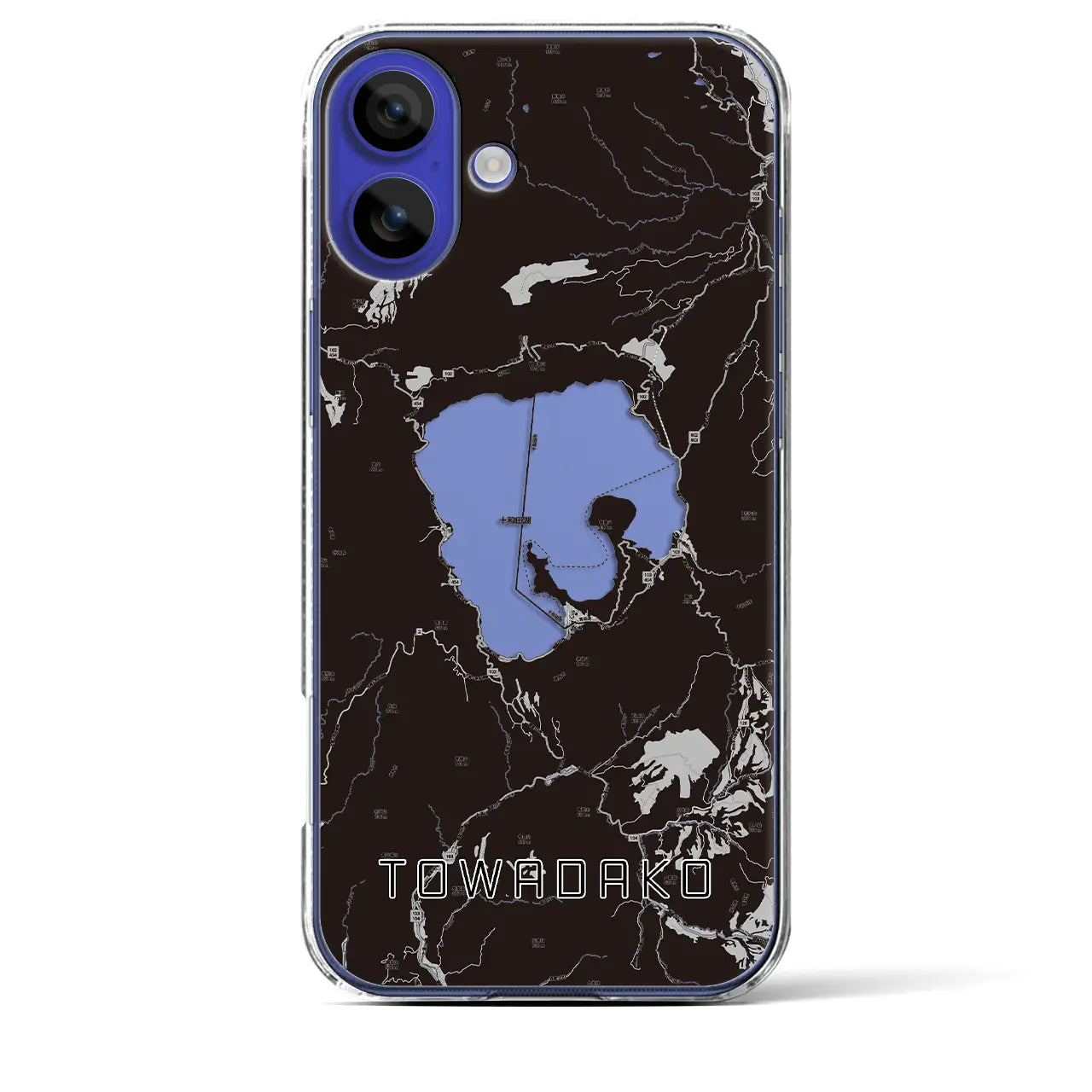 【十和田湖(青森県)】地図柄iPhoneケース(クリアタイプ)