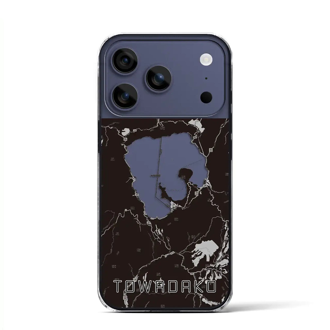 【十和田湖(青森県)】地図柄iPhoneケース(クリアタイプ)