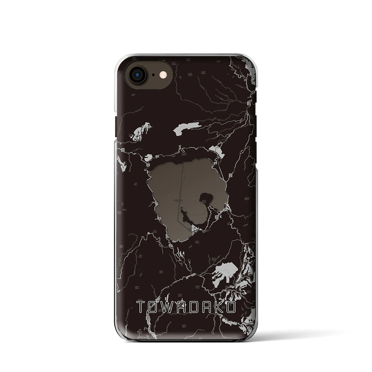 【十和田湖(青森県)】地図柄iPhoneケース(クリアタイプ)