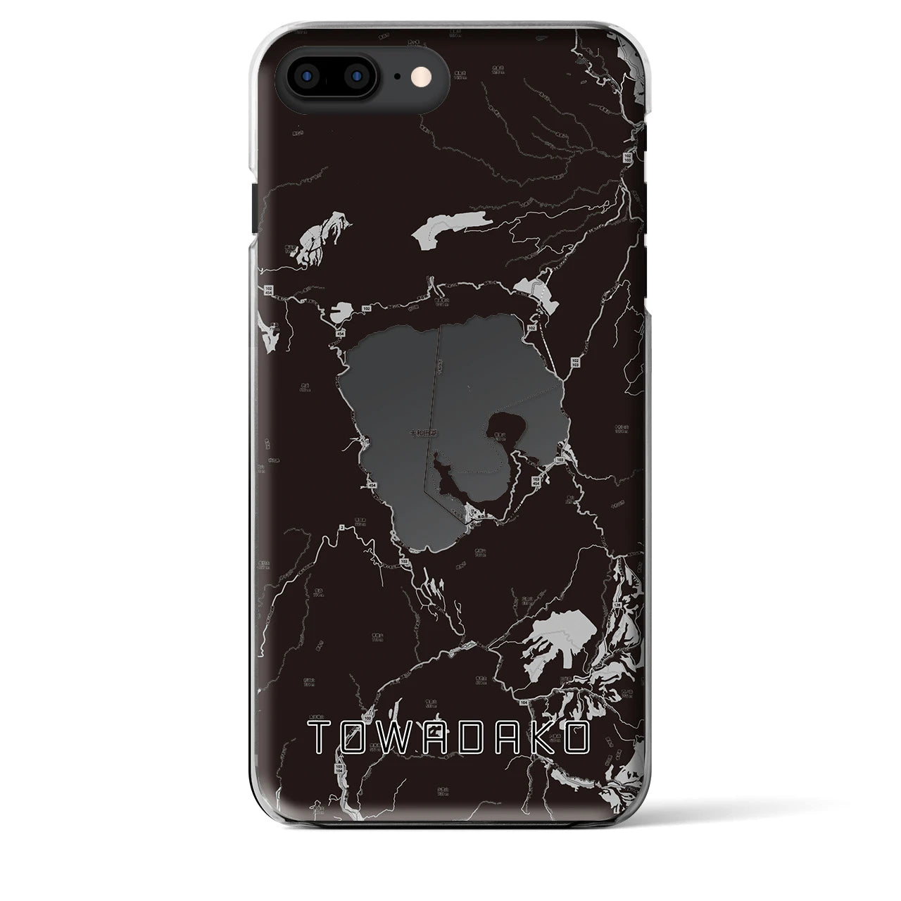 【十和田湖(青森県)】地図柄iPhoneケース(クリアタイプ)