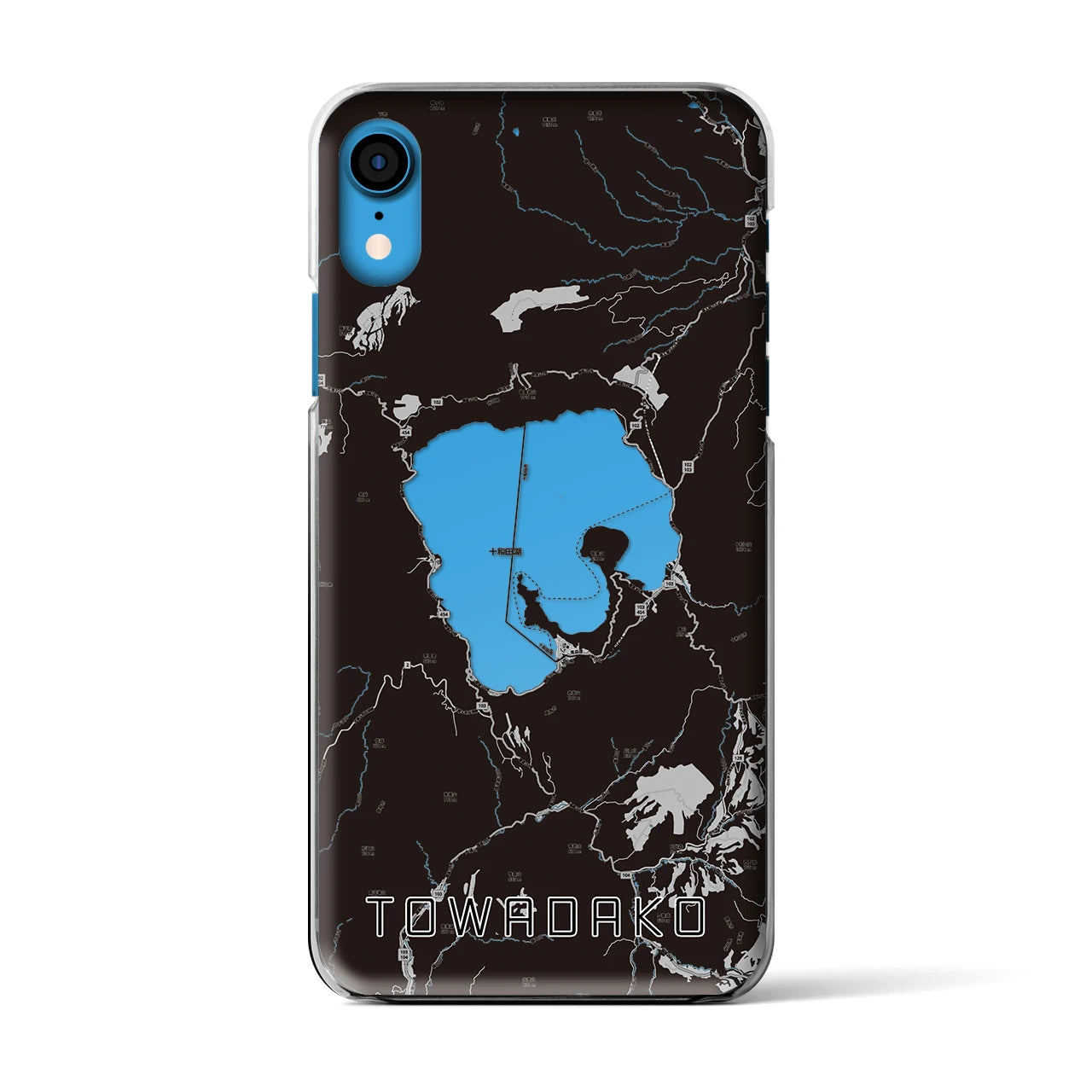 【十和田湖(青森県)】地図柄iPhoneケース(クリアタイプ)