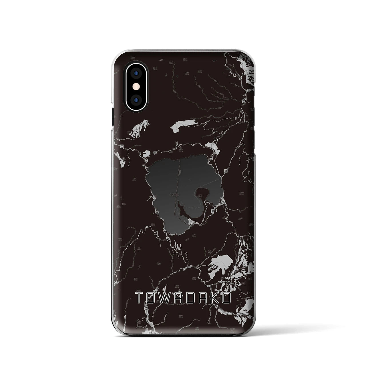 【十和田湖(青森県)】地図柄iPhoneケース(クリアタイプ)