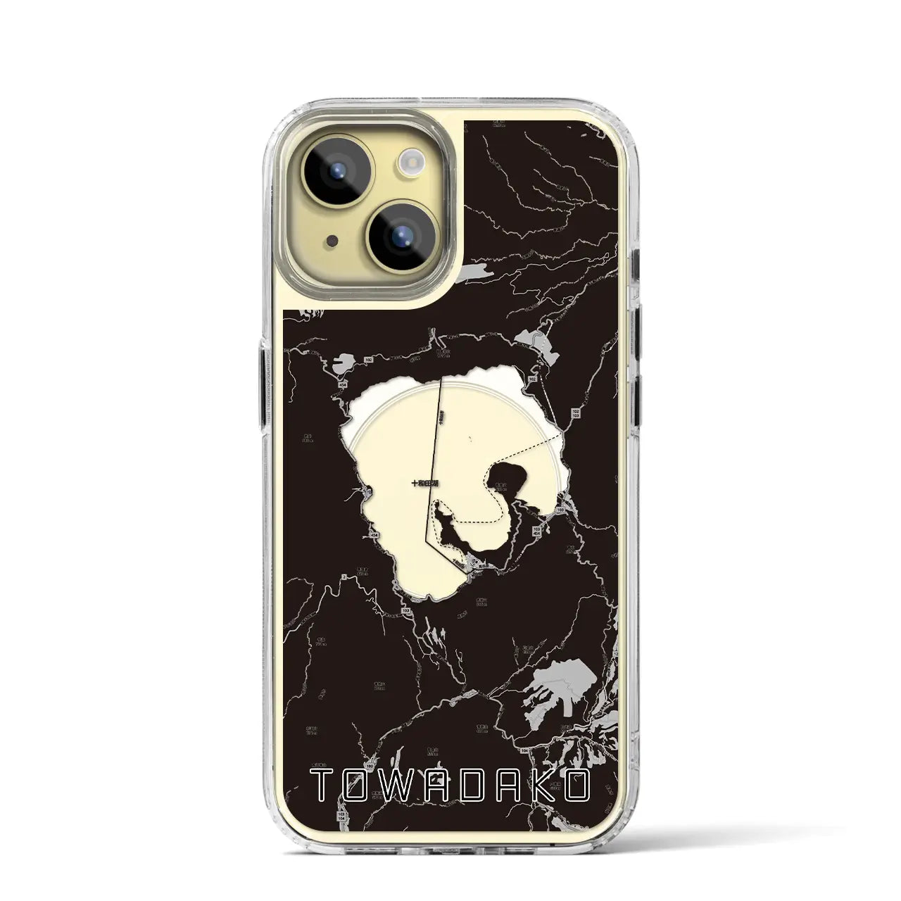 【十和田湖(青森県)】地図柄iPhoneケース(MagSafeタイプ)