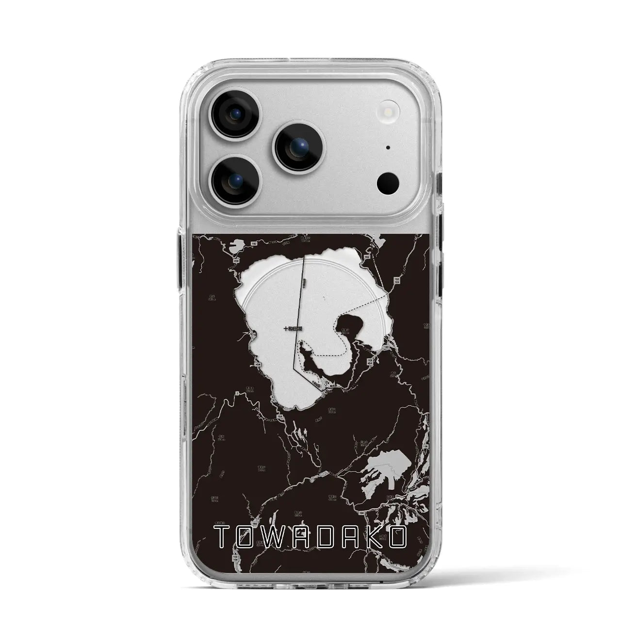 【十和田湖(青森県)】地図柄iPhoneケース(MagSafeタイプ)