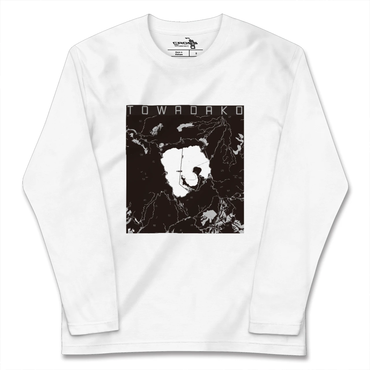 【十和田湖(青森県)】地図柄ロングスリーブTシャツ