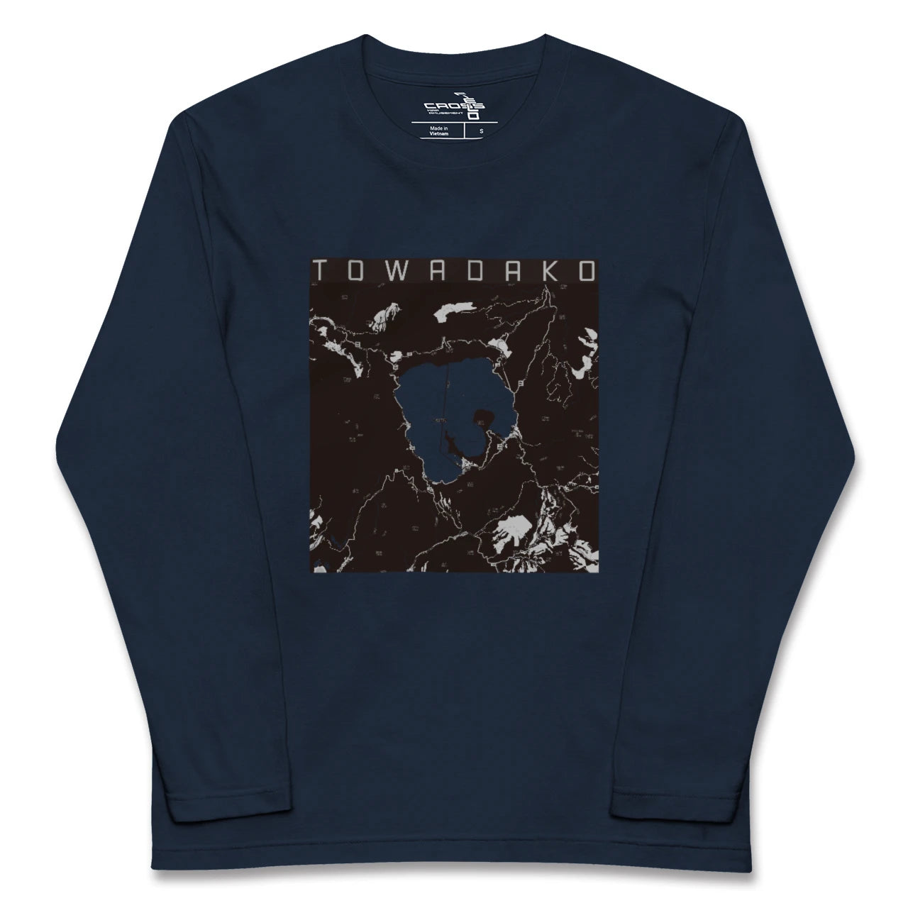 【十和田湖(青森県)】地図柄ロングスリーブTシャツ