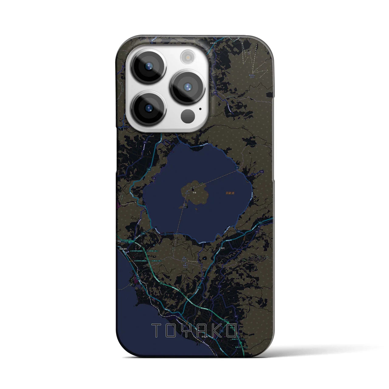 【洞爺湖(北海道)】地図柄iPhoneケース(バックカバータイプ)