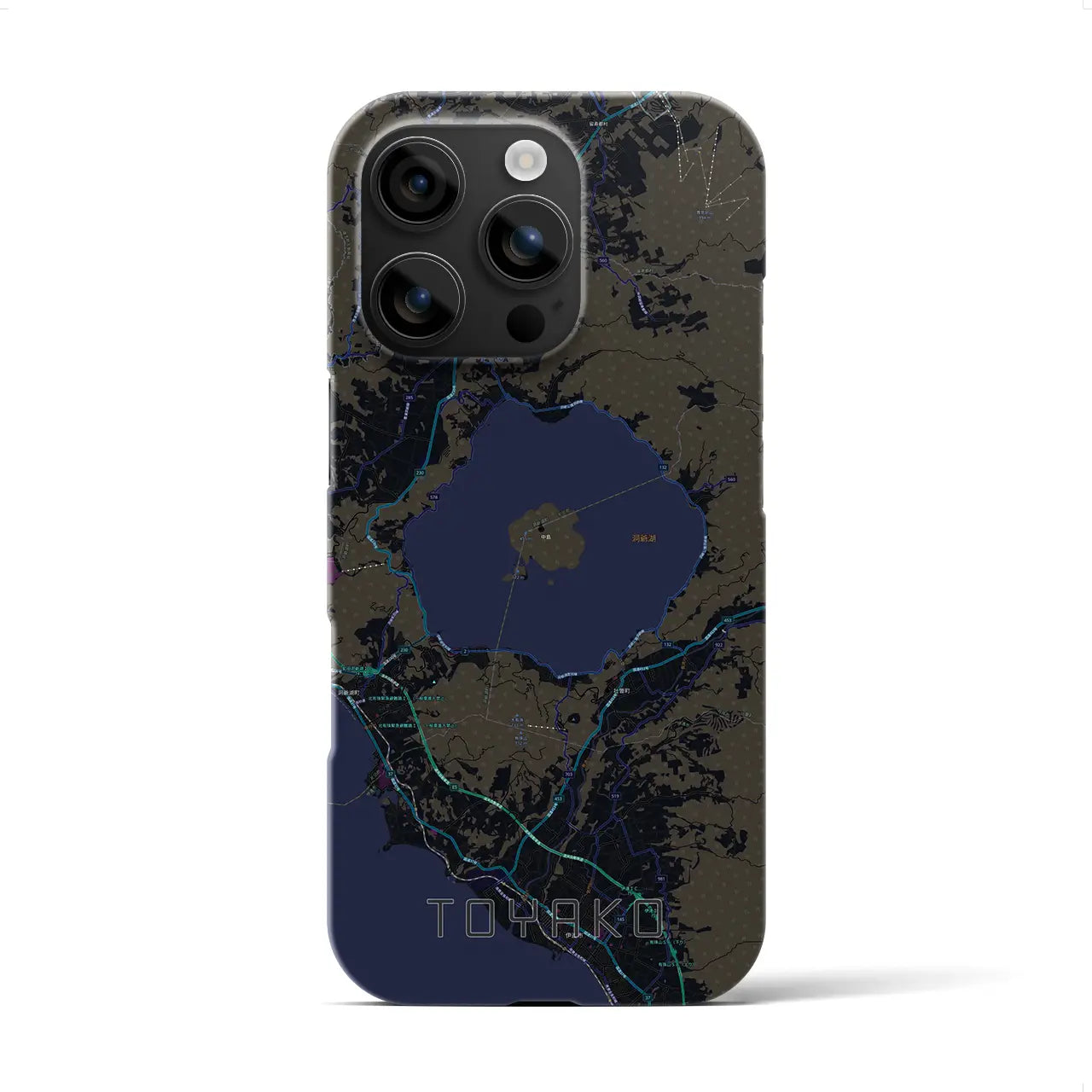 【洞爺湖(北海道)】地図柄iPhoneケース(バックカバータイプ)