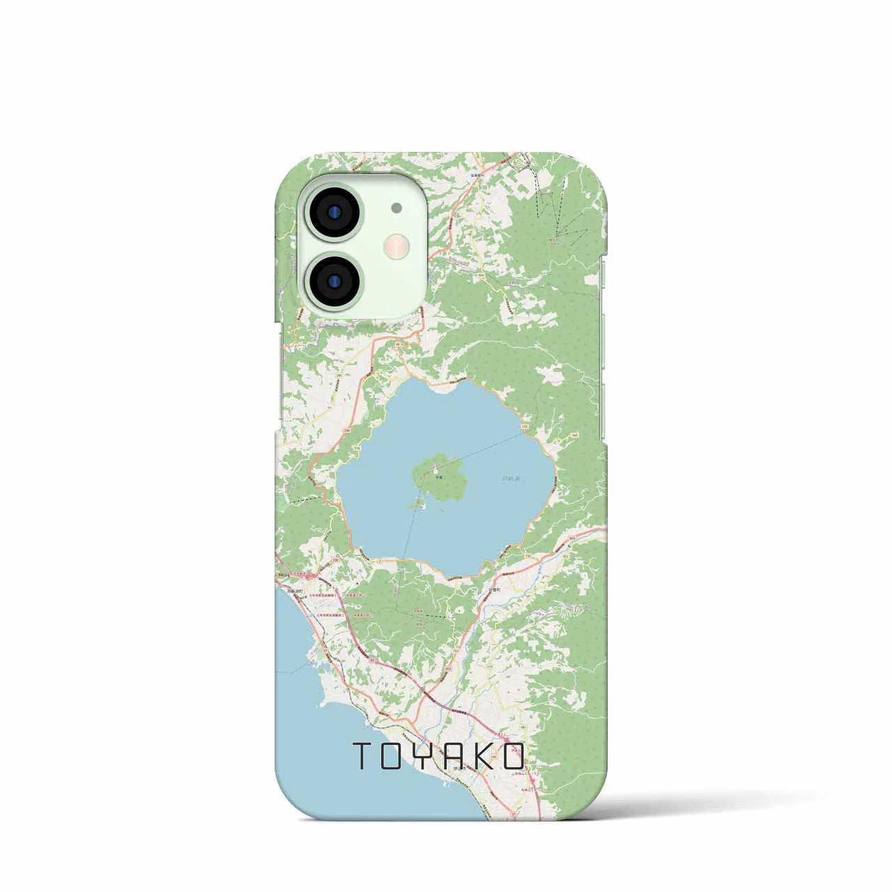 【洞爺湖(北海道)】地図柄iPhoneケース(バックカバータイプ)