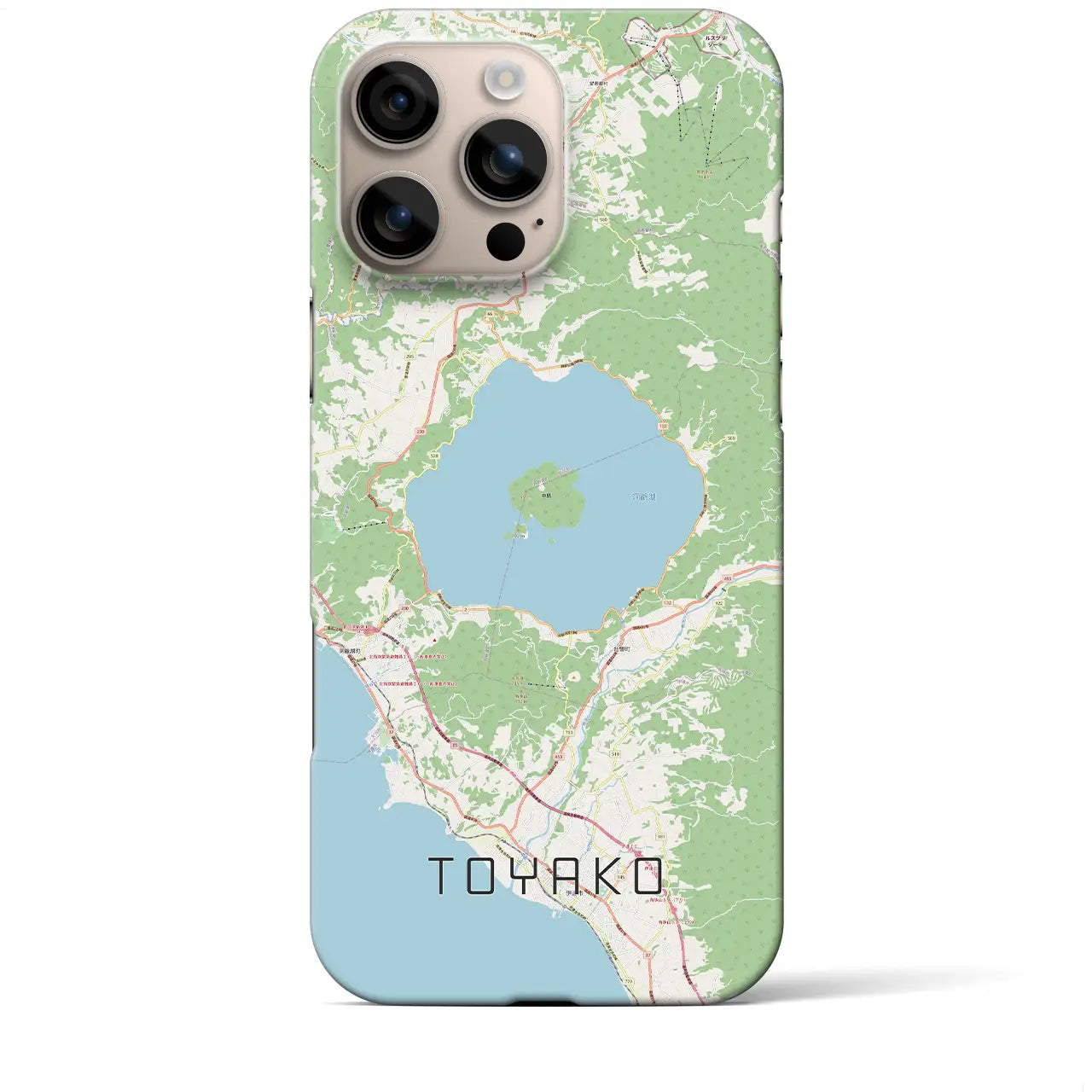 【洞爺湖(北海道)】地図柄iPhoneケース(バックカバータイプ)