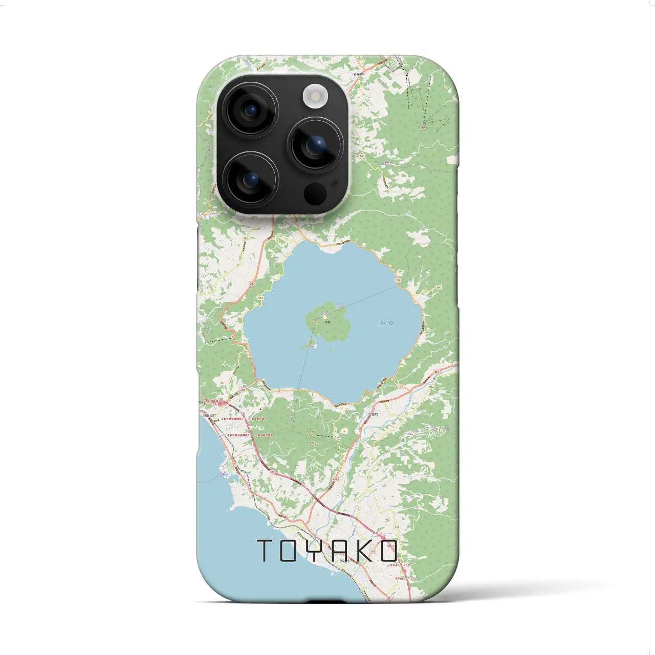 【洞爺湖(北海道)】地図柄iPhoneケース(バックカバータイプ)