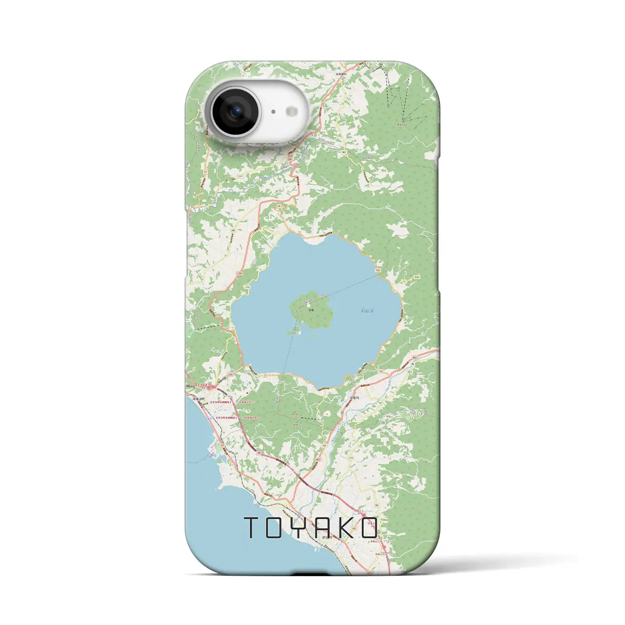 【洞爺湖(北海道)】地図柄iPhoneケース(バックカバータイプ)