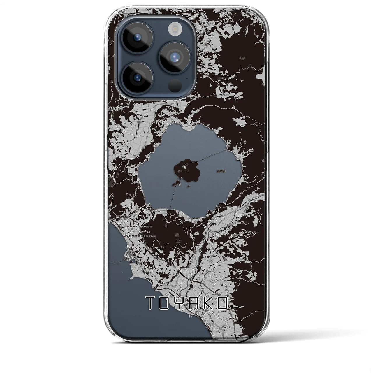 【洞爺湖(北海道)】地図柄iPhoneケース(クリアタイプ)