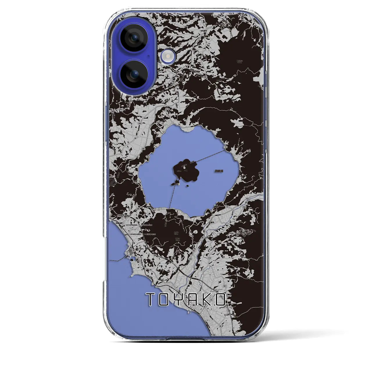 【洞爺湖(北海道)】地図柄iPhoneケース(クリアタイプ)
