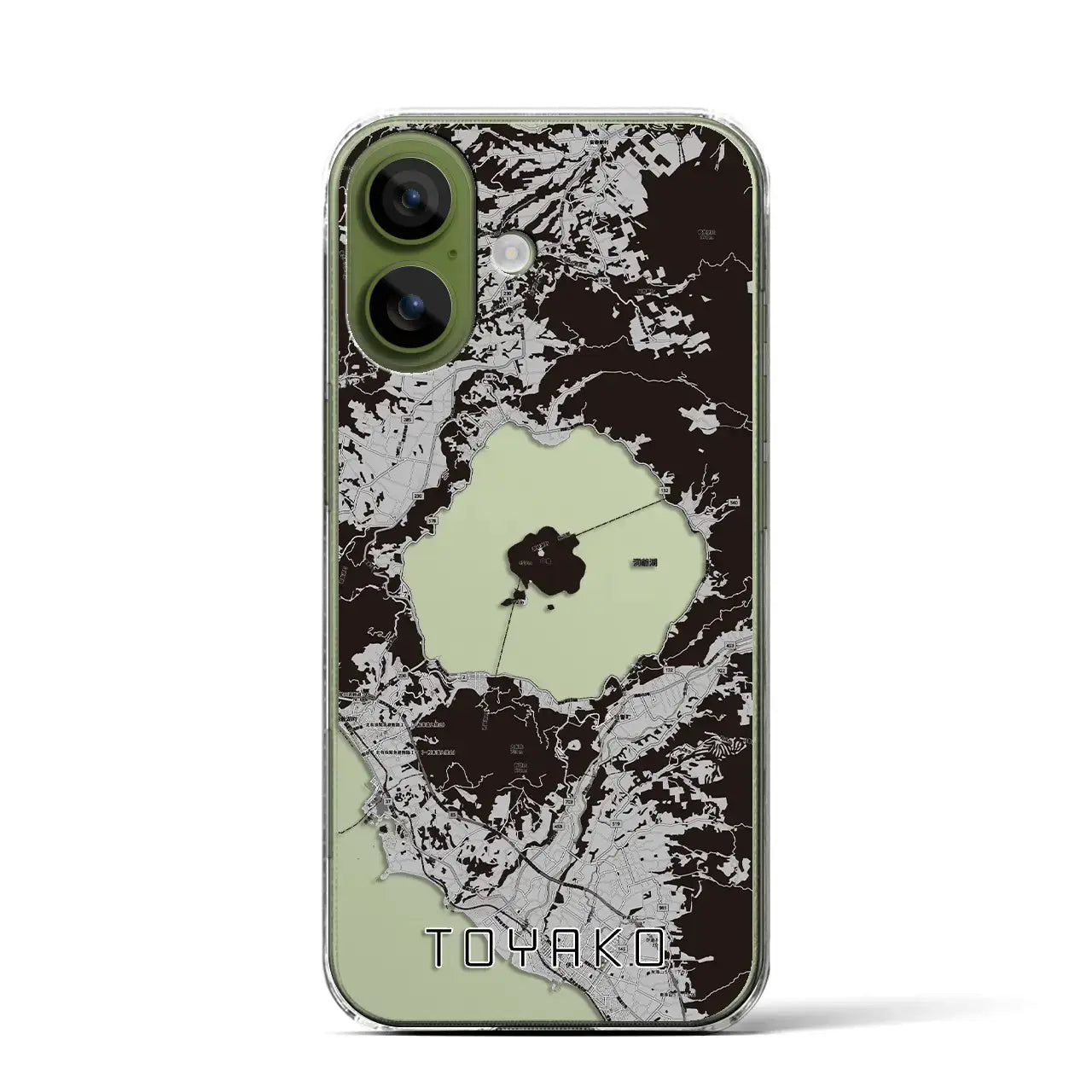 【洞爺湖(北海道)】地図柄iPhoneケース(クリアタイプ)