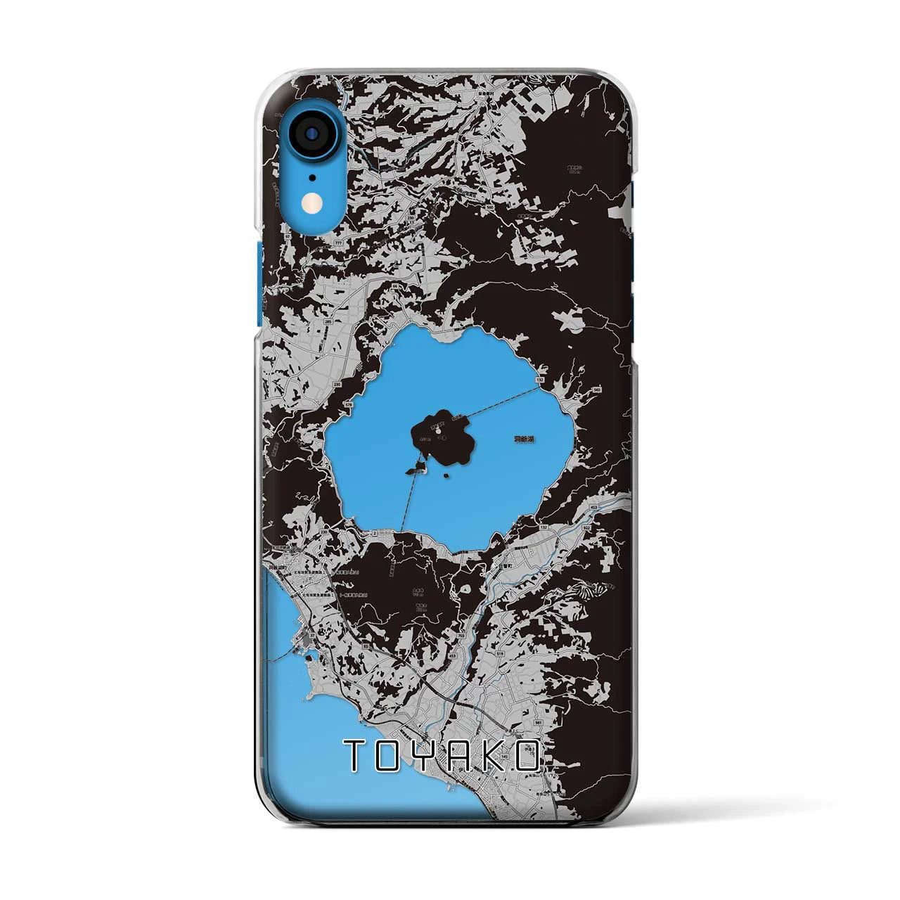 【洞爺湖(北海道)】地図柄iPhoneケース(クリアタイプ)