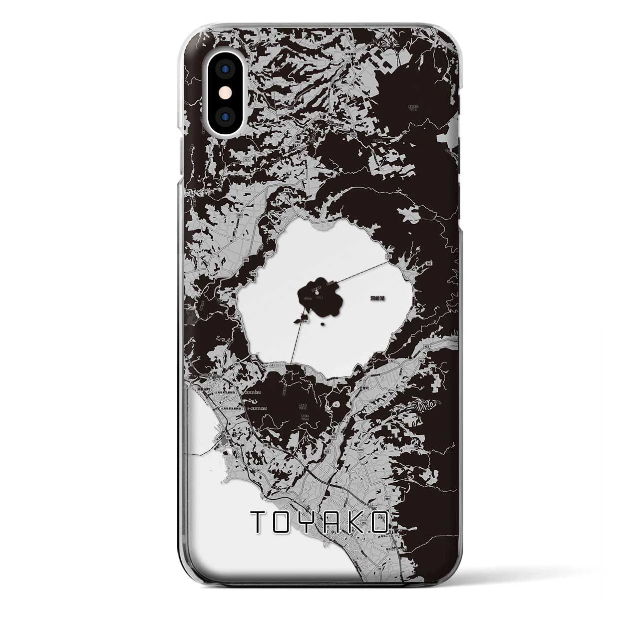 【洞爺湖(北海道)】地図柄iPhoneケース(クリアタイプ)