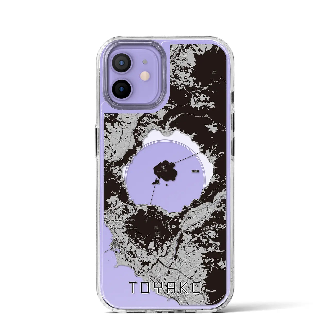 【洞爺湖(北海道)】地図柄iPhoneケース(MagSafeタイプ)