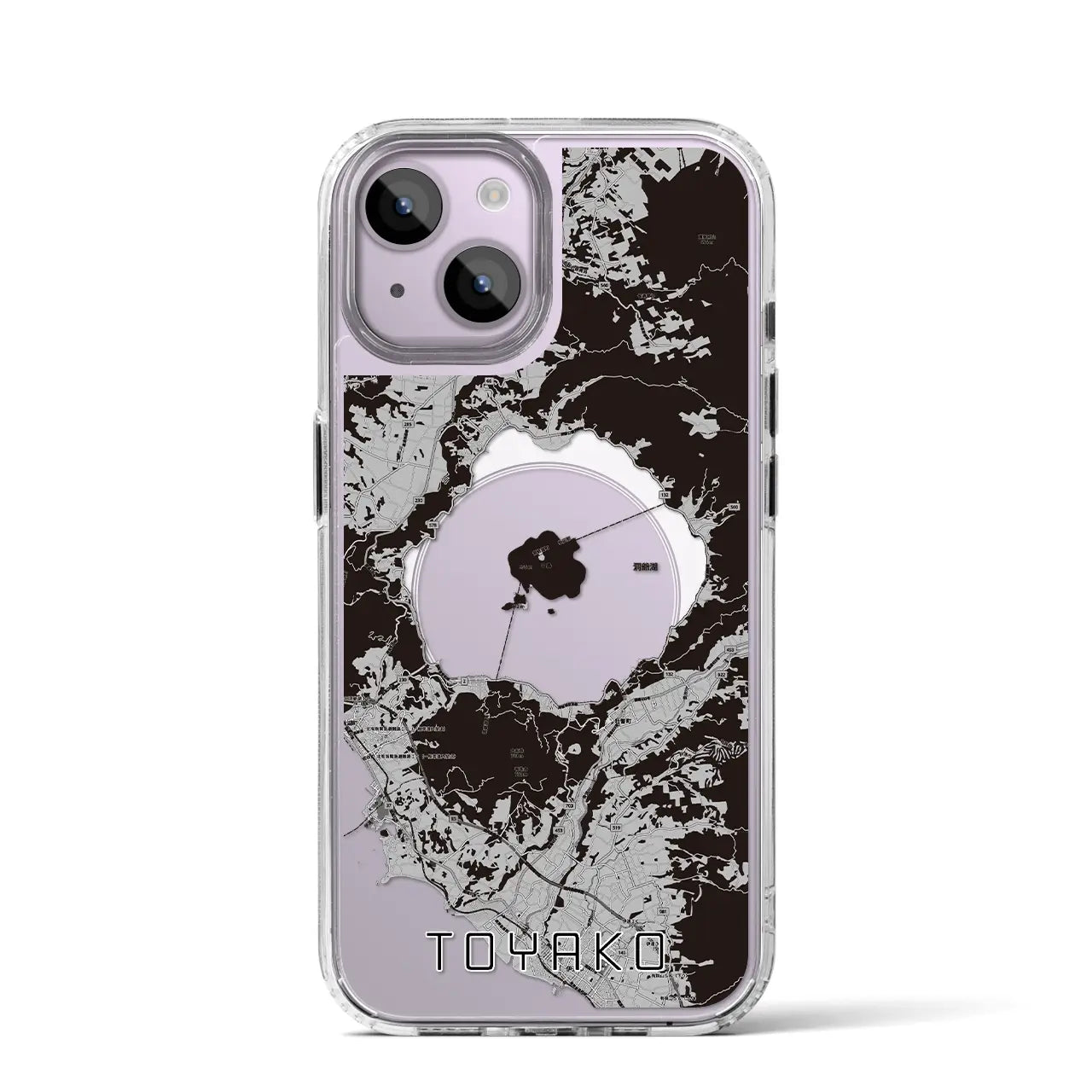【洞爺湖(北海道)】地図柄iPhoneケース(MagSafeタイプ)