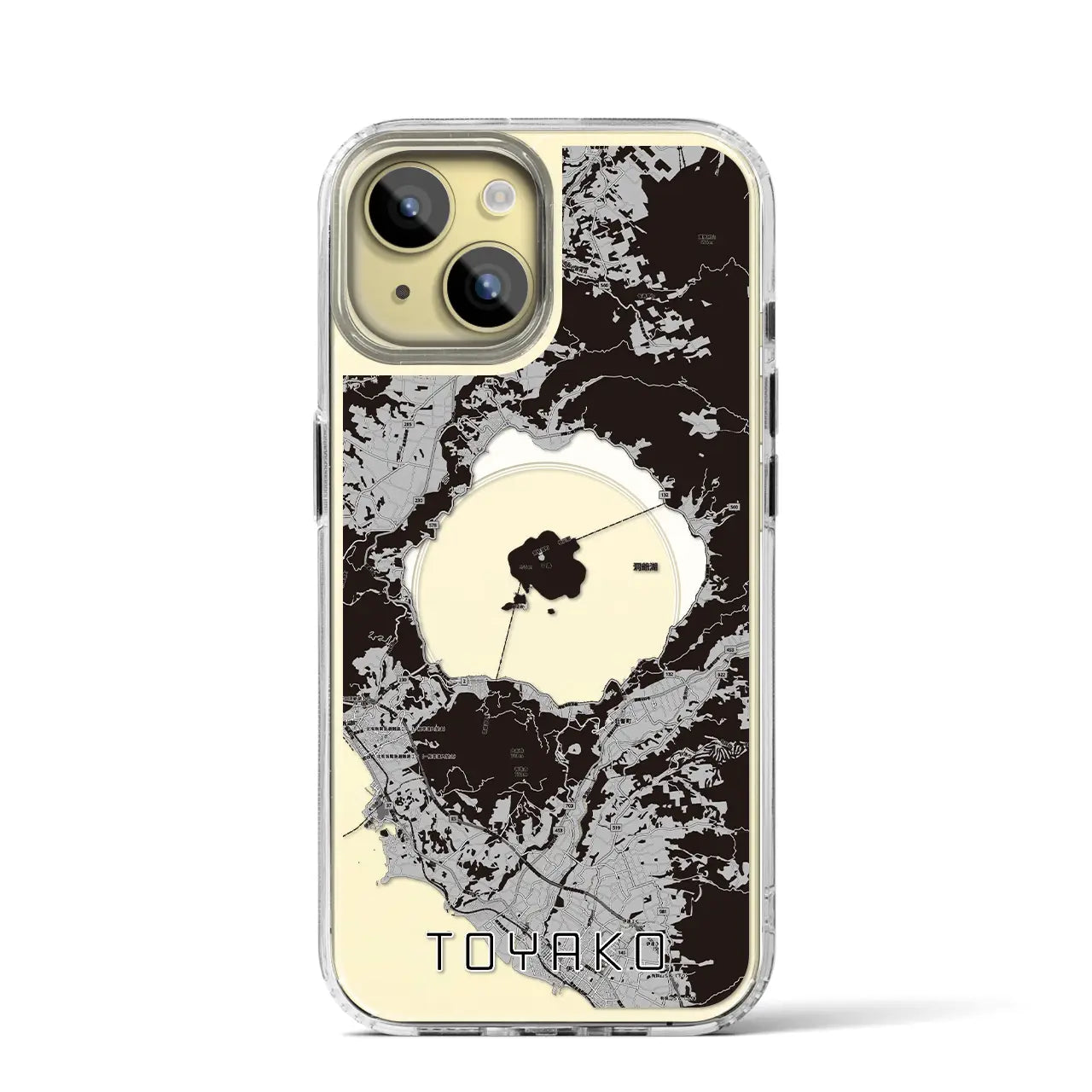 【洞爺湖(北海道)】地図柄iPhoneケース(MagSafeタイプ)