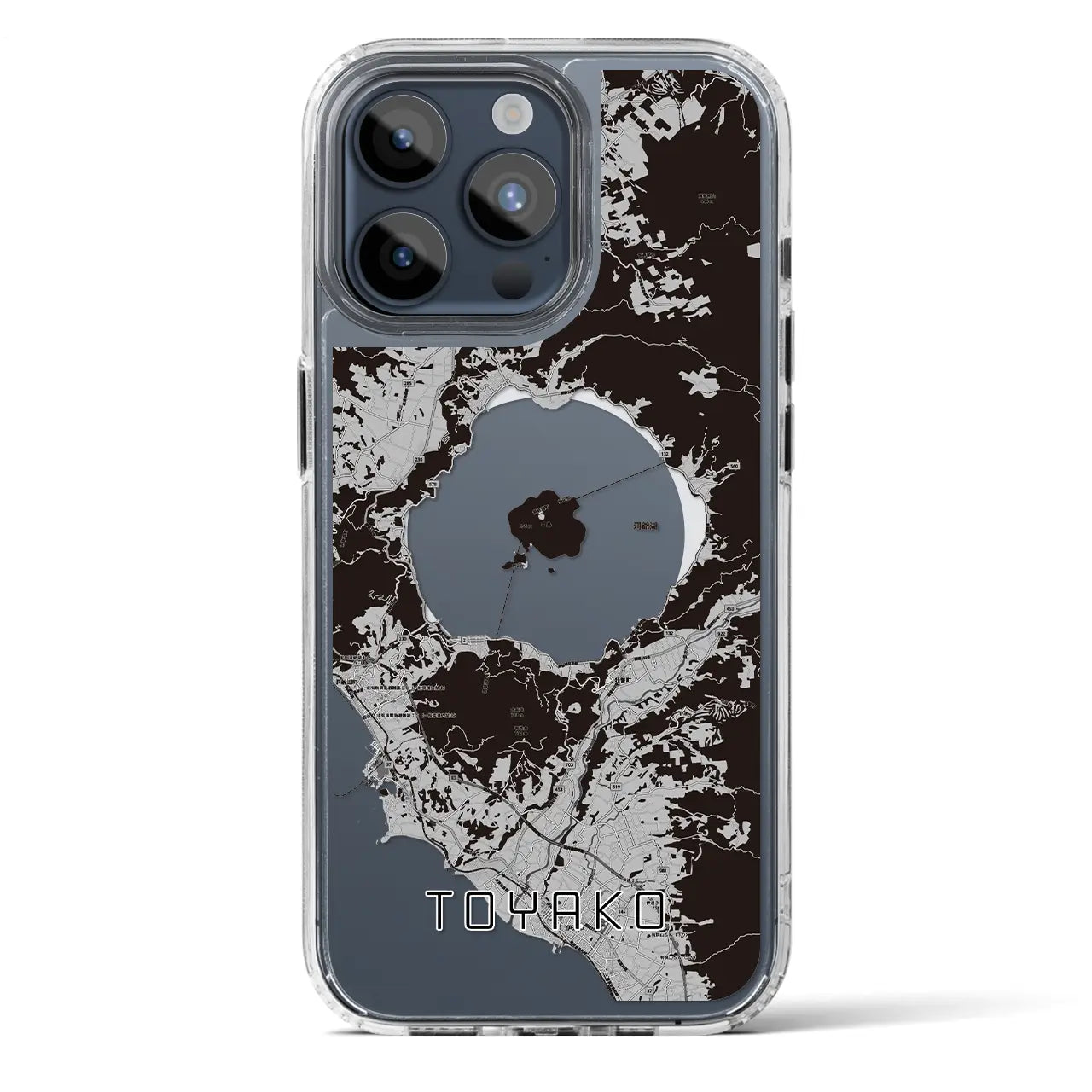 【洞爺湖(北海道)】地図柄iPhoneケース(MagSafeタイプ)