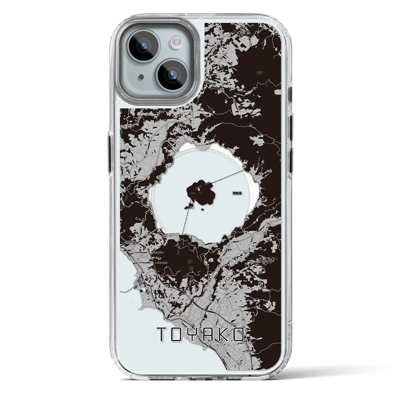 【洞爺湖(北海道)】地図柄iPhoneケース(MagSafeタイプ)