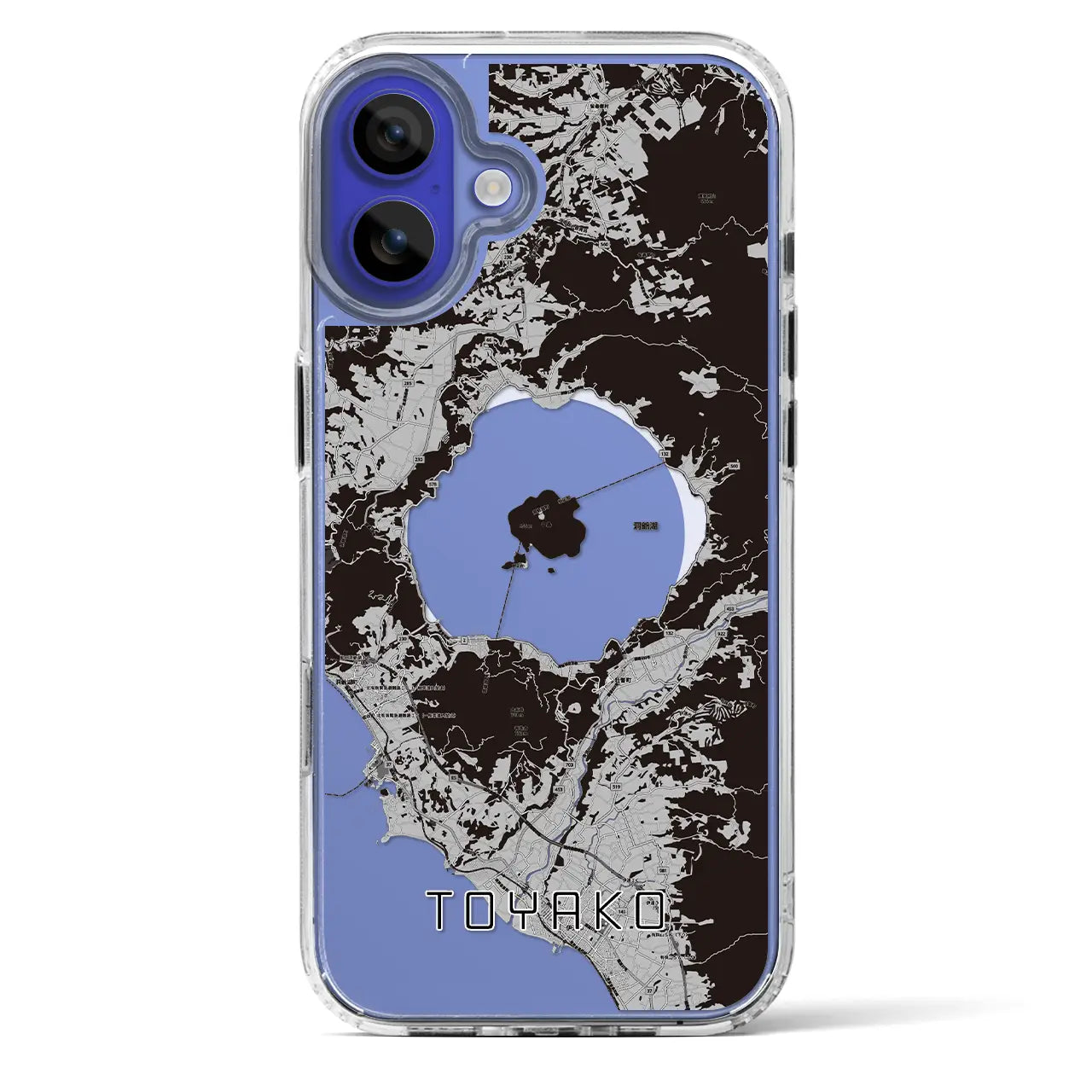 【洞爺湖(北海道)】地図柄iPhoneケース(MagSafeタイプ)