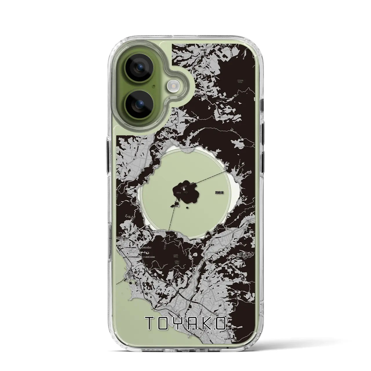 【洞爺湖(北海道)】地図柄iPhoneケース(MagSafeタイプ)