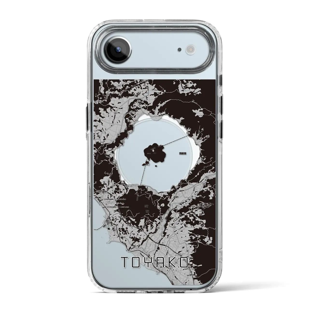 【洞爺湖(北海道)】地図柄iPhoneケース(MagSafeタイプ)