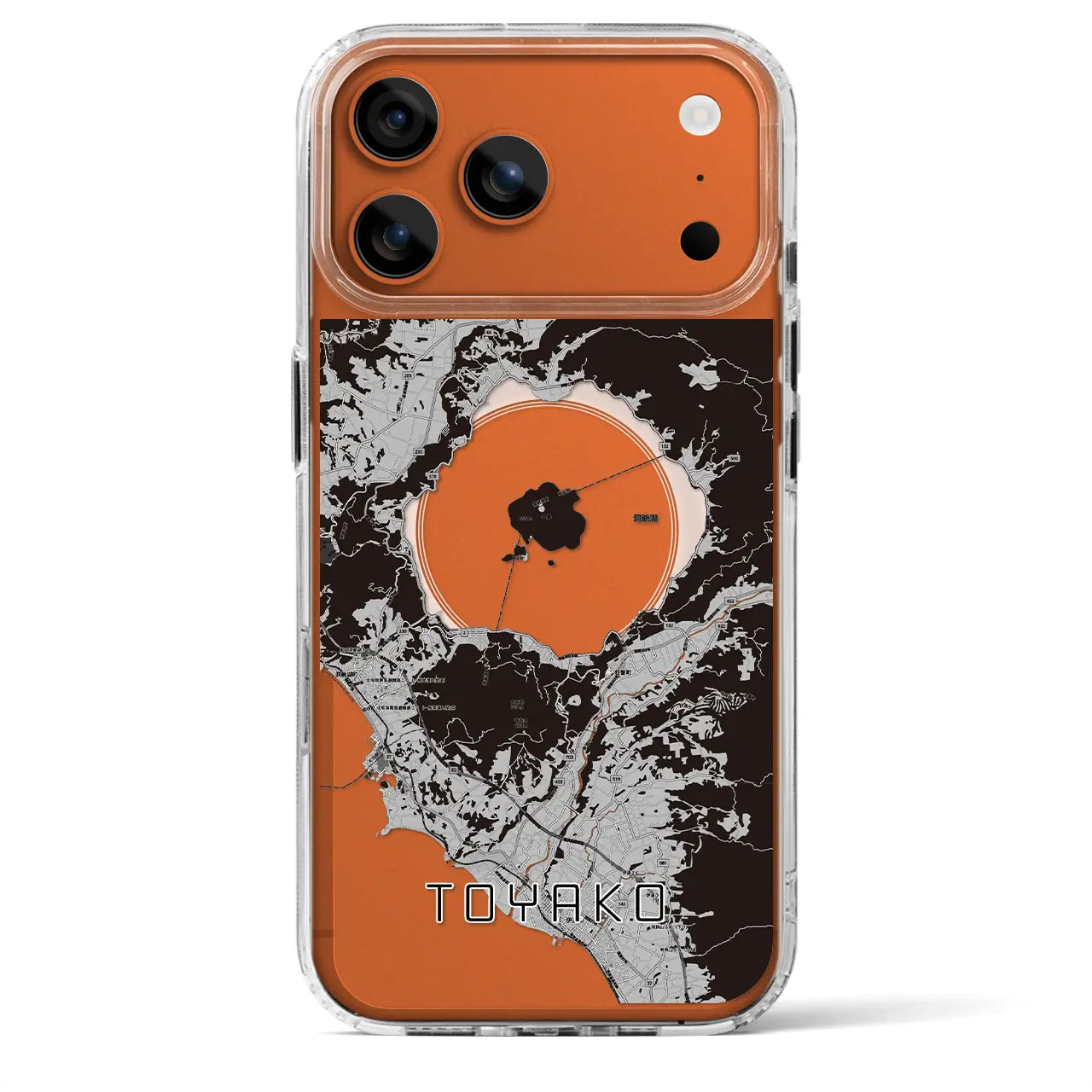 【洞爺湖(北海道)】地図柄iPhoneケース(MagSafeタイプ)