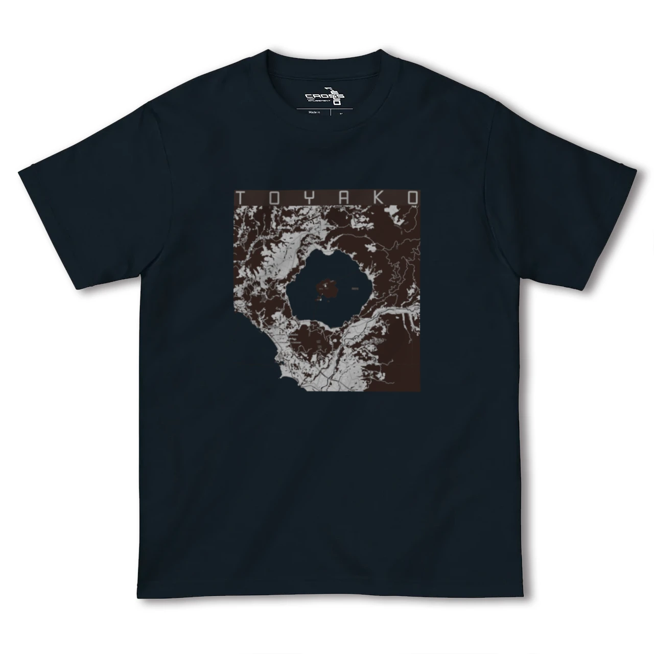 【洞爺湖(北海道)】地図柄ヘビーウェイトTシャツ