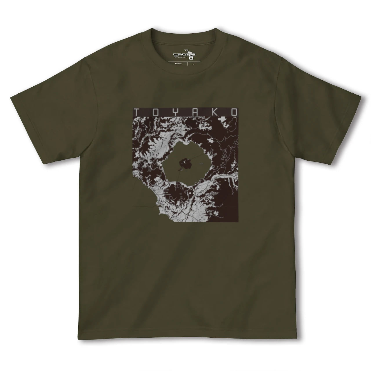 【洞爺湖(北海道)】地図柄ヘビーウェイトTシャツ