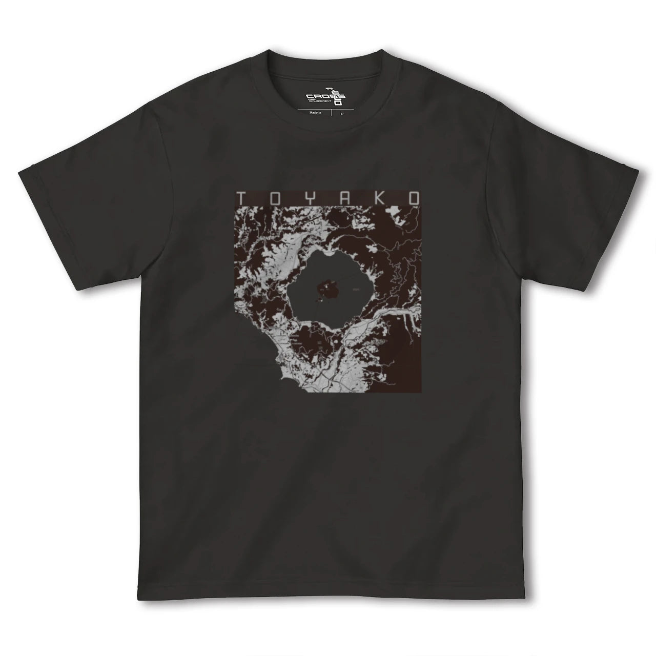 【洞爺湖(北海道)】地図柄ヘビーウェイトTシャツ