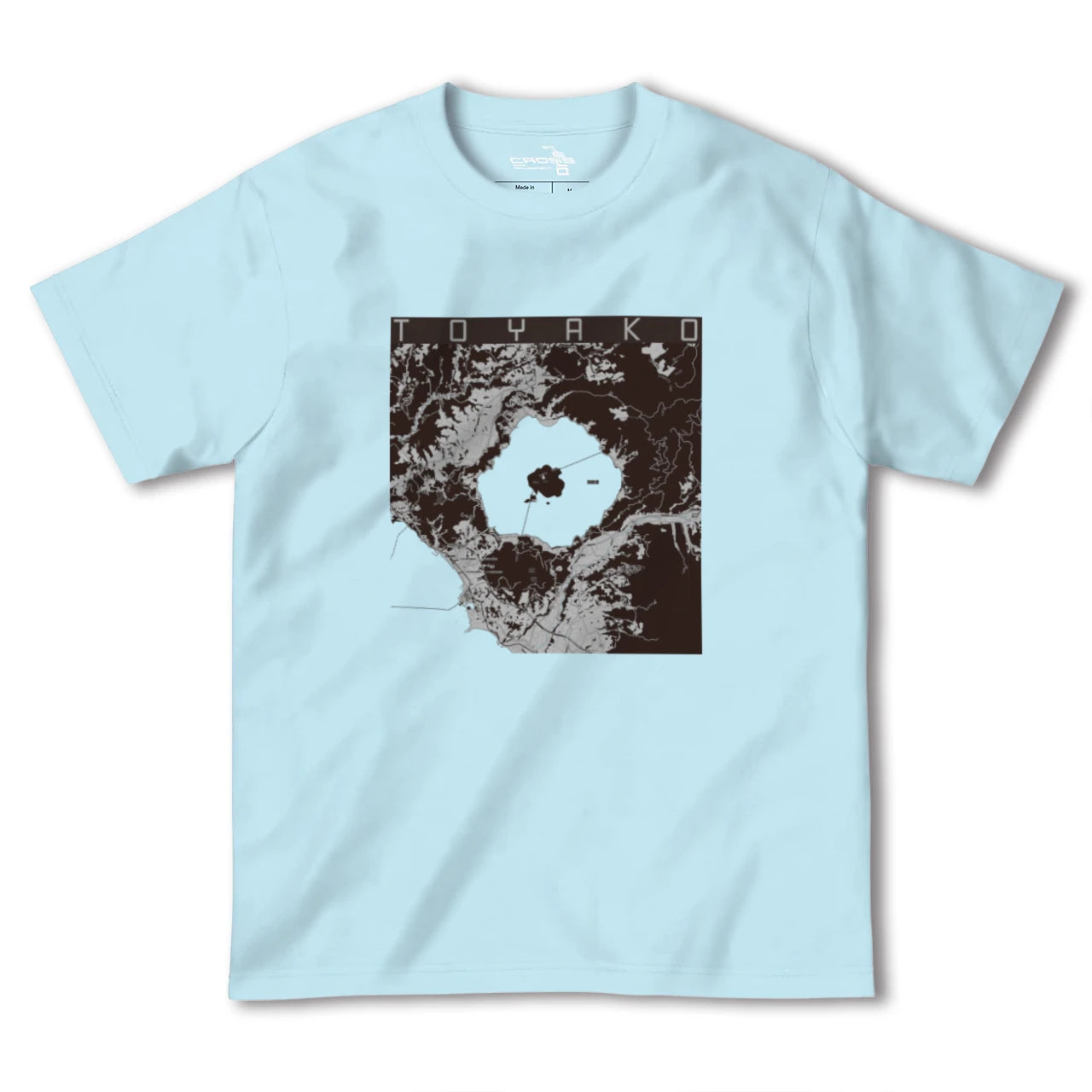 【洞爺湖(北海道)】地図柄ヘビーウェイトTシャツ