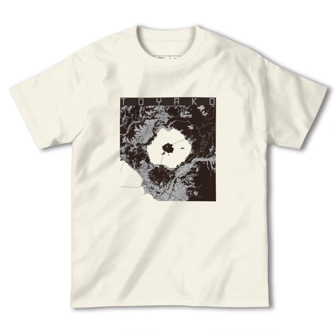 【洞爺湖(北海道)】地図柄ヘビーウェイトTシャツ