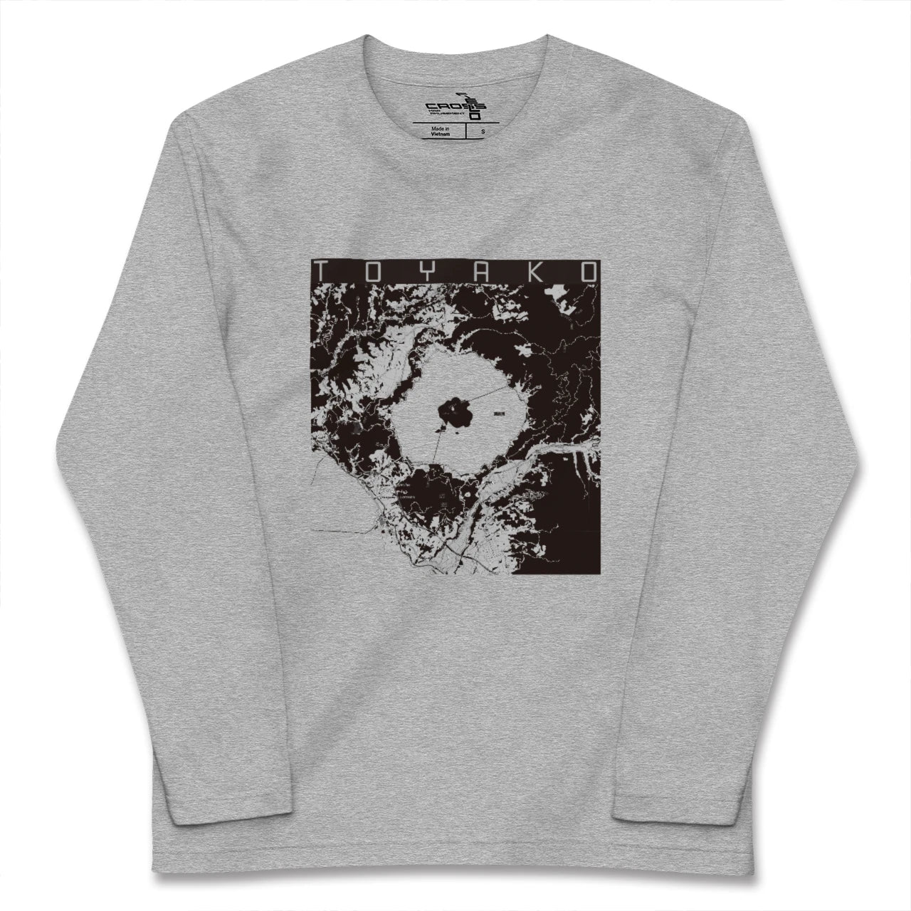 【洞爺湖(北海道)】地図柄ロングスリーブTシャツ