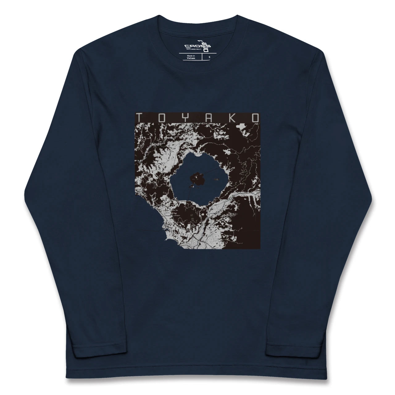 【洞爺湖(北海道)】地図柄ロングスリーブTシャツ