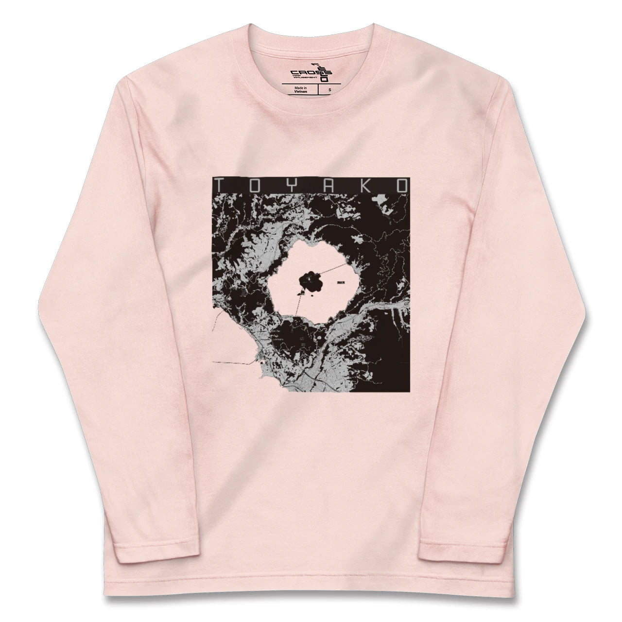 【洞爺湖(北海道)】地図柄ロングスリーブTシャツ