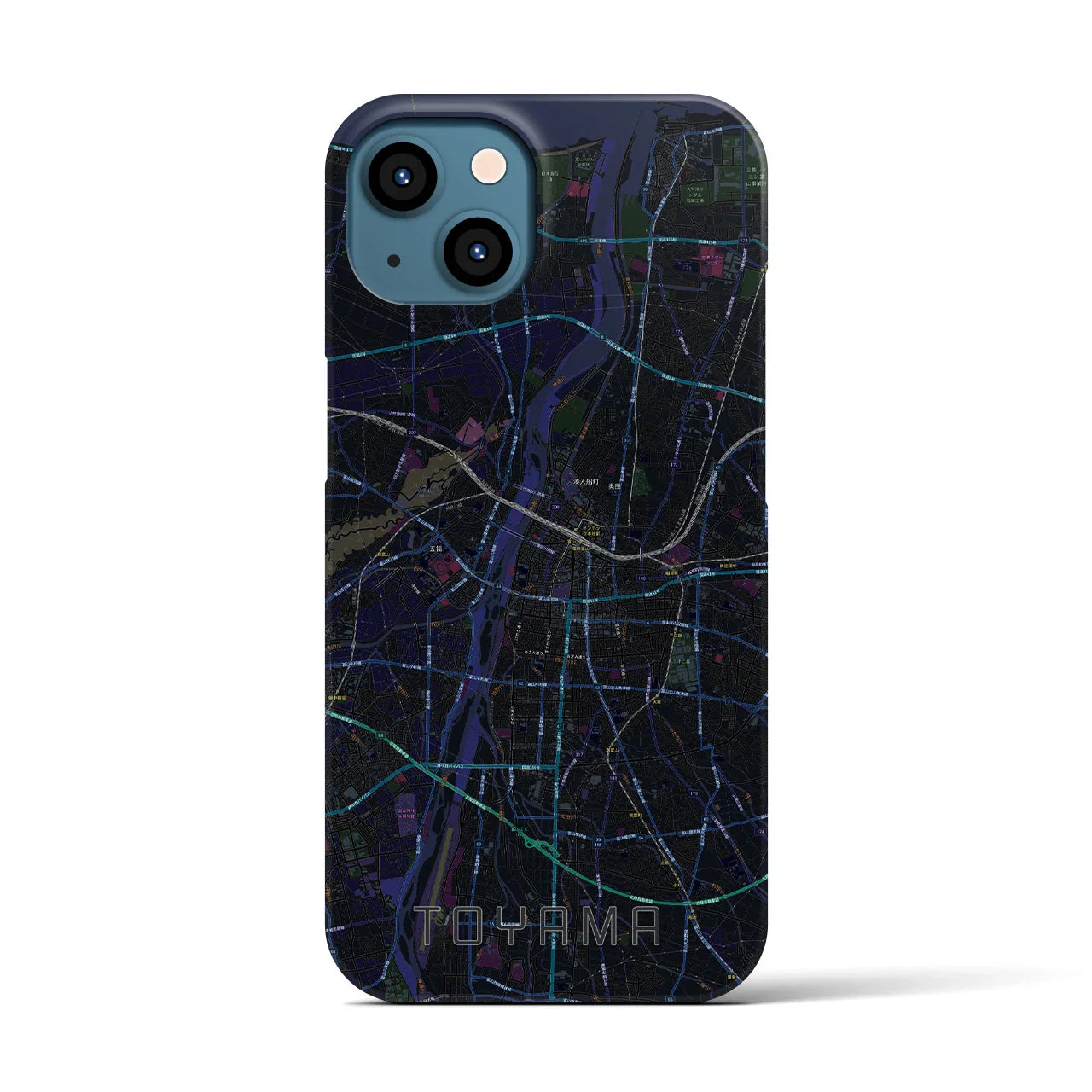 【富山(富山県)】地図柄iPhoneケース(バックカバータイプ)
