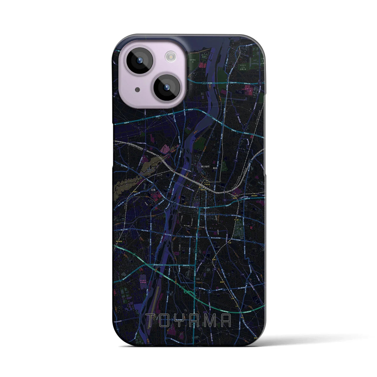 【富山(富山県)】地図柄iPhoneケース(バックカバータイプ)