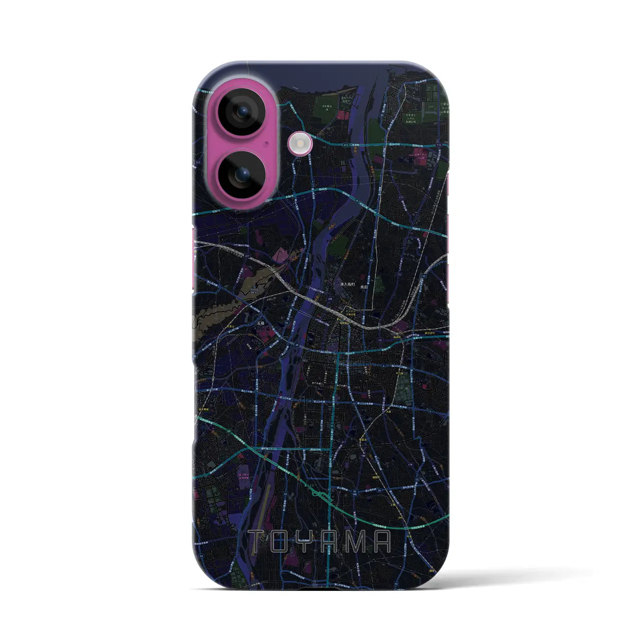 【富山(富山県)】地図柄iPhoneケース(バックカバータイプ)
