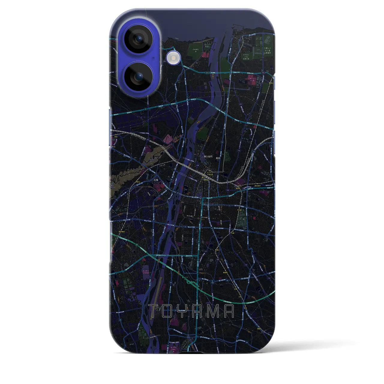 【富山(富山県)】地図柄iPhoneケース(バックカバータイプ)