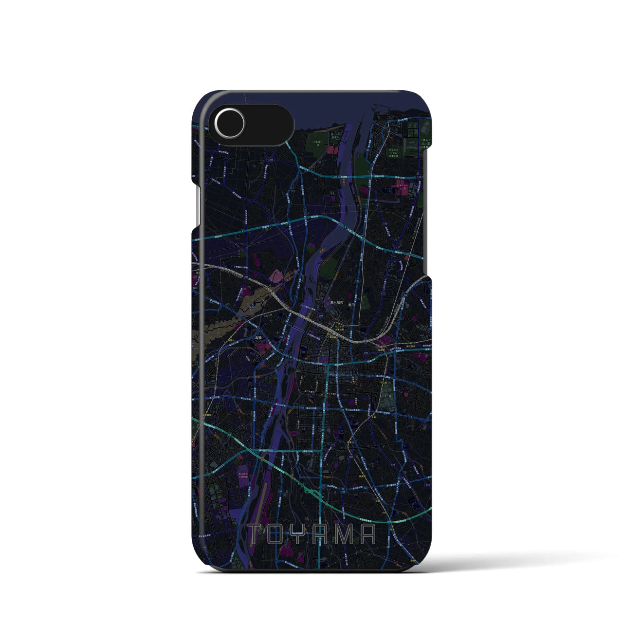 【富山(富山県)】地図柄iPhoneケース(バックカバータイプ)