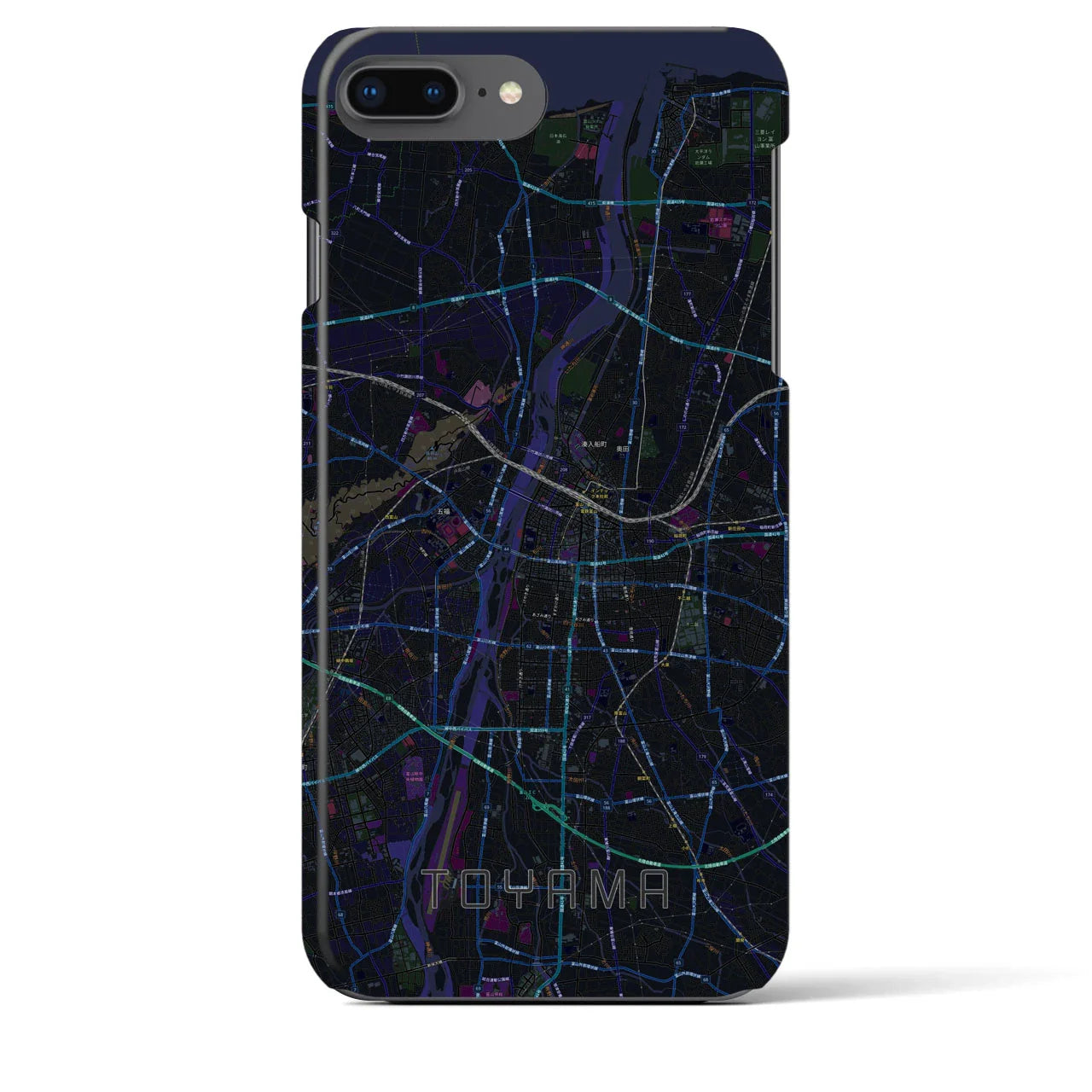 【富山(富山県)】地図柄iPhoneケース(バックカバータイプ)